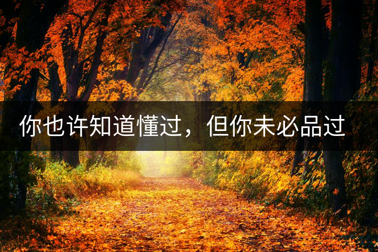 你也許知道懂過，但你未必品過磨烈