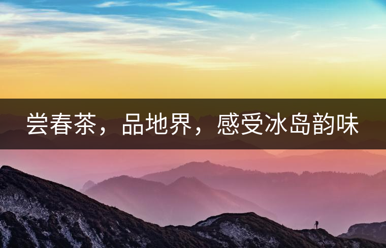 嘗春茶，品地界，感受冰島韻味