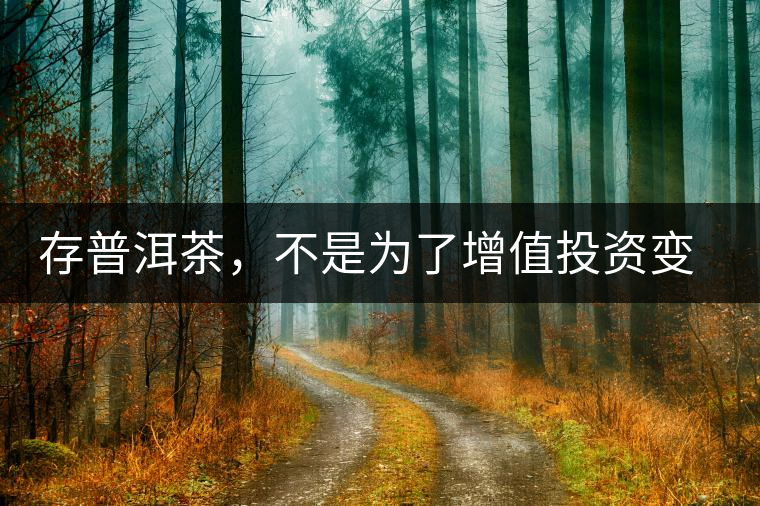 存普洱茶，不是為了增值投資變現(xiàn)，而是為了自己以后有純正的