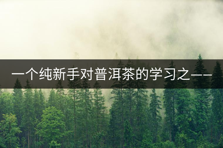 一個純新手對普洱茶的學(xué)習(xí)之——【韻】 一個純新手對普洱茶的學(xué)習(xí)之——【韻】