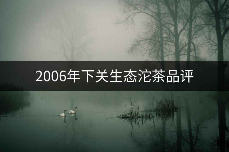2006年下關生態(tài)沱茶品評