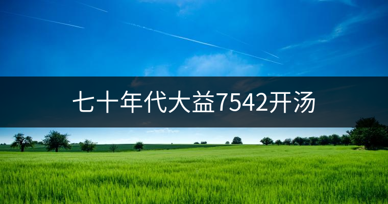 七十年代大益7542開湯