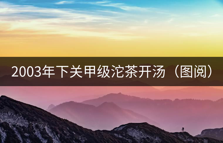 2003年下關(guān)甲級(jí)沱茶開湯(圖閱) 2003年下關(guān)甲級(jí)沱茶開湯(圖閱)