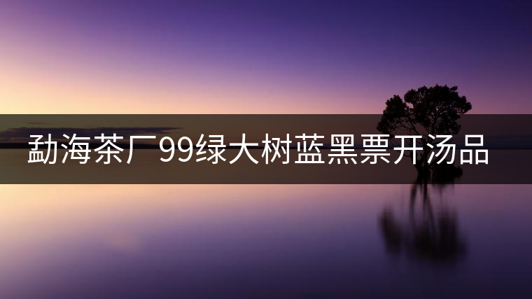 勐海茶廠99綠大樹(shù)藍(lán)黑票開(kāi)湯品鑒 勐海茶廠99綠大樹(shù)藍(lán)黑票開(kāi)湯品鑒