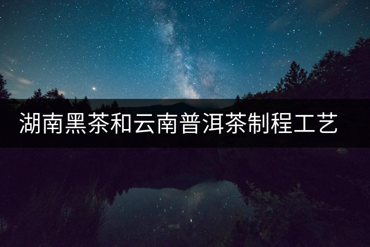 湖南黑茶和云南普洱茶制程工藝對(duì)比 湖南黑茶和云南普洱茶制程工藝對(duì)比