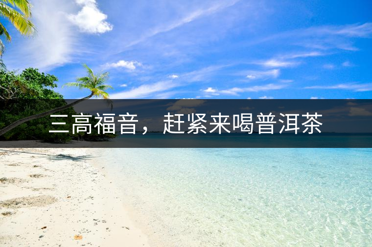 三高福音，趕緊來(lái)喝普洱茶