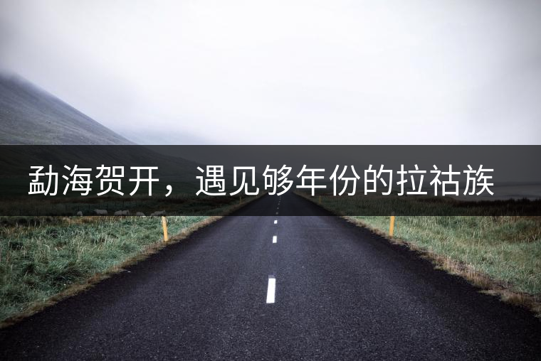 勐海賀開，遇見夠年份的拉祜族古茶園