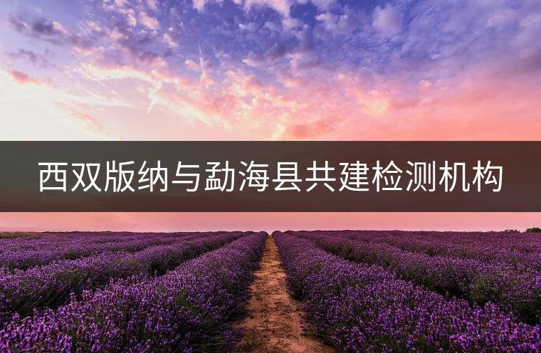 西雙版納與勐??h共建檢測機構(gòu) 西雙版納與勐海縣共建檢測機構(gòu)