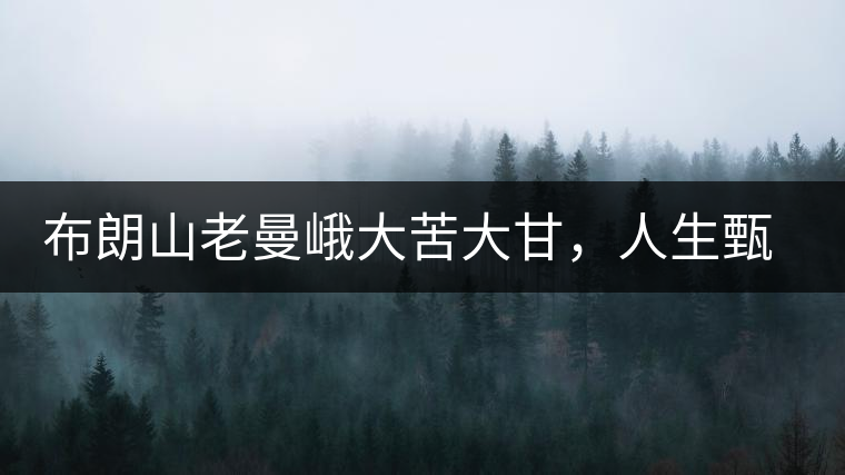 布朗山老曼峨大苦大甘，人生甄味