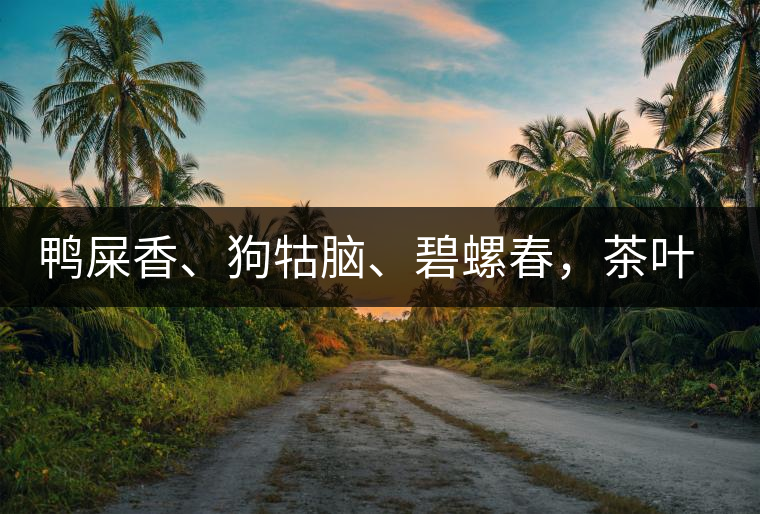 鴨屎香、狗牯腦、碧螺春，茶葉到底是如何被命名的