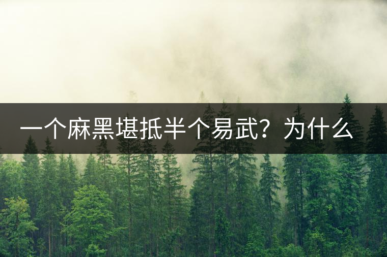 一個(gè)麻黑堪抵半個(gè)易武？為什么這么好喝？