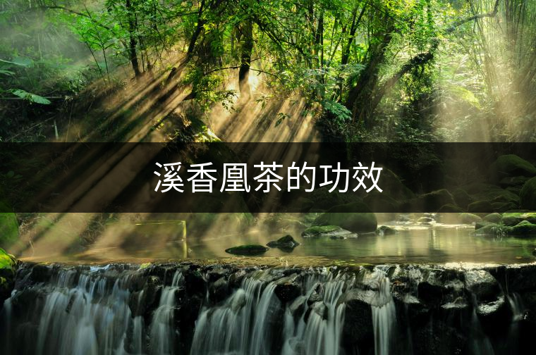 溪香凰茶的功效 溪香凰茶的功效