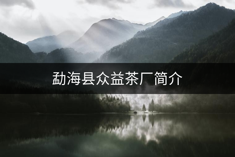 勐海縣眾益茶廠簡(jiǎn)介 勐??h眾益茶廠簡(jiǎn)介