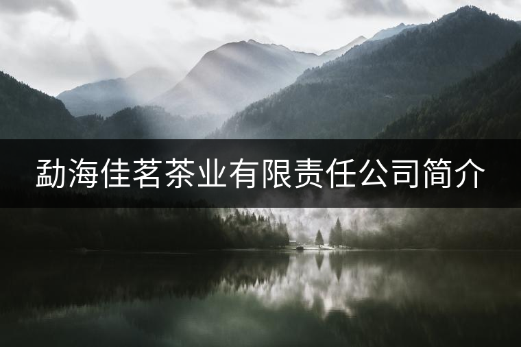 勐海佳茗茶業(yè)有限責任公司簡介 勐海佳茗茶業(yè)有限責任公司簡介