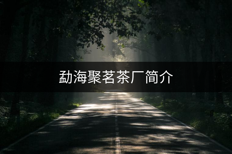 勐海聚茗茶廠(chǎng)簡(jiǎn)介 勐海聚茗茶廠(chǎng)簡(jiǎn)介