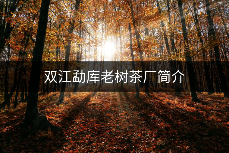 雙江勐庫老樹茶廠簡(jiǎn)介 雙江勐庫老樹茶廠簡(jiǎn)介