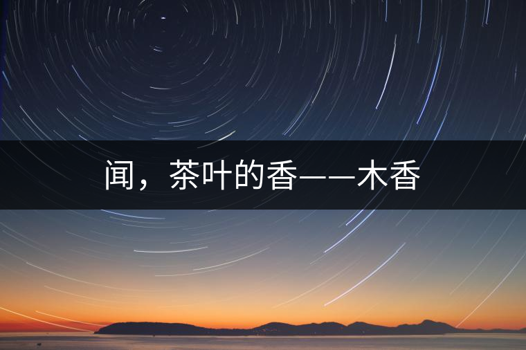 聞，茶葉的香——木香