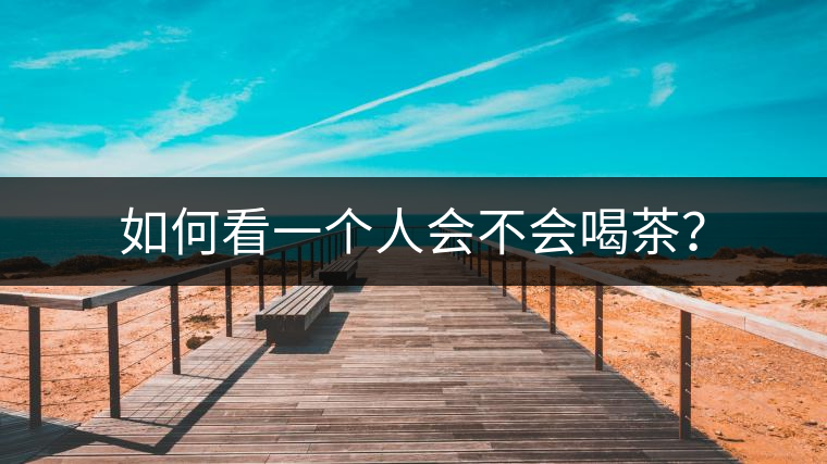 如何看一個人會不會喝茶？