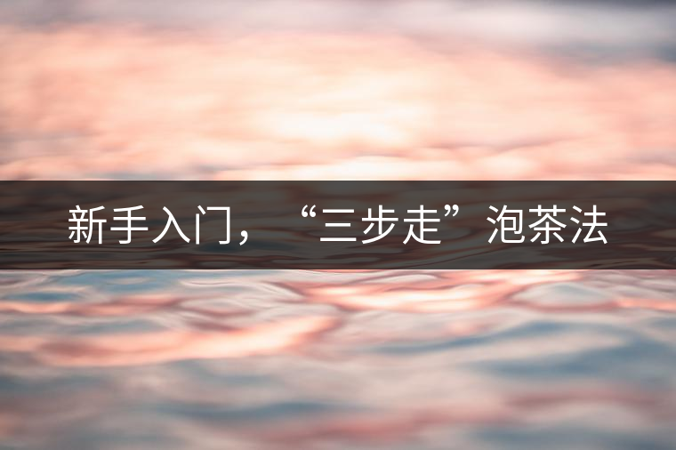 新手入門，“三步走”泡茶法