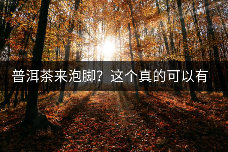普洱茶來泡腳？這個(gè)真的可以有，還有治療腳氣的功效