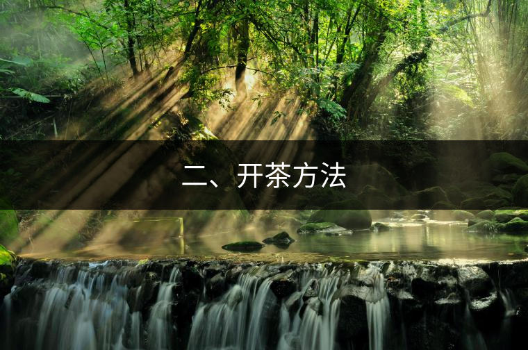 二、開茶方法