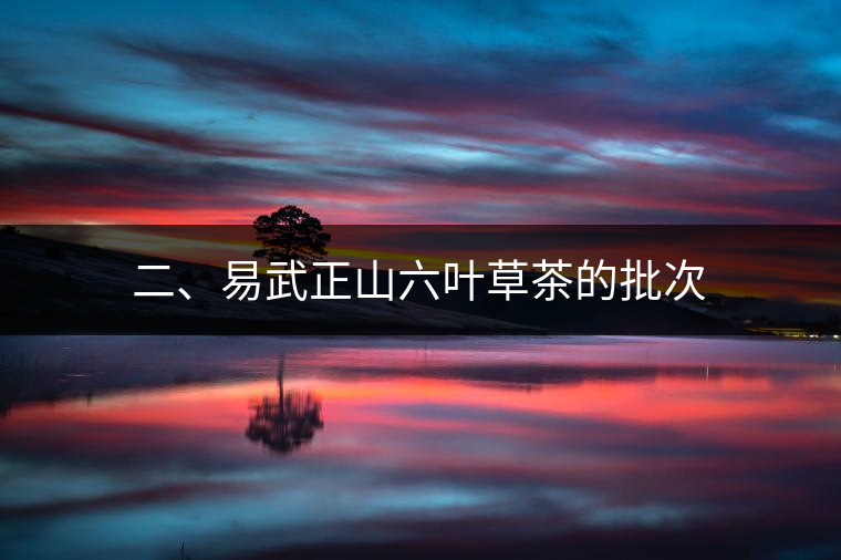 二、易武正山六葉草茶的批次