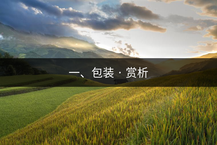 一、包裝 · 賞析