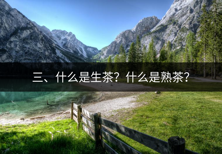 三、什么是生茶？什么是熟茶？