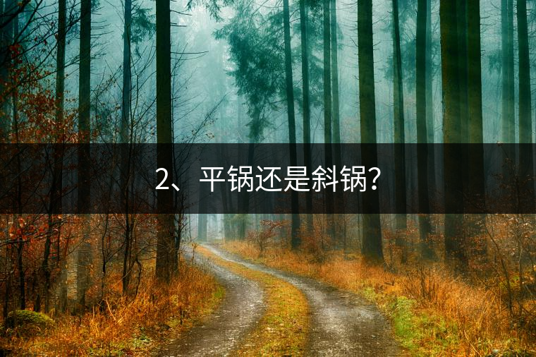 2、平鍋還是斜鍋？