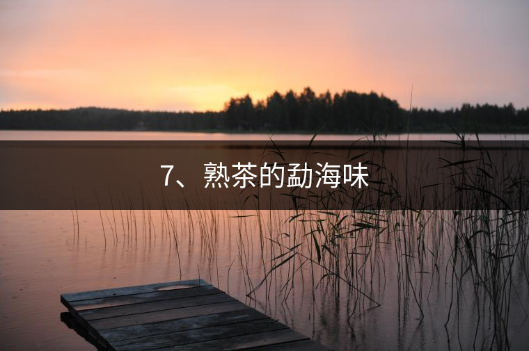 7、熟茶的勐海味