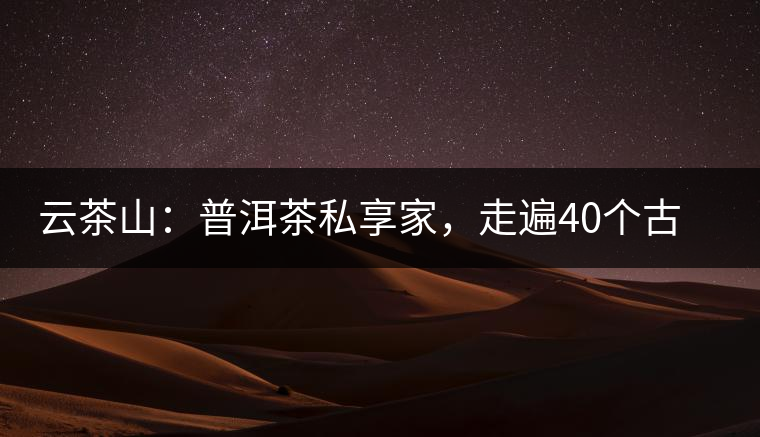 云茶山：普洱茶私享家，走遍40個(gè)古寨，24小時(shí)提供專(zhuān)家評(píng)分與產(chǎn)地茶農(nóng)一手報(bào)價(jià)