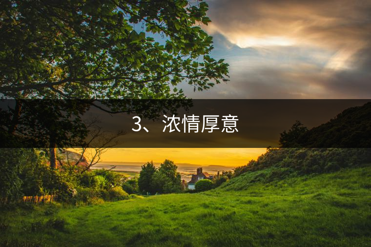 3、濃情厚意