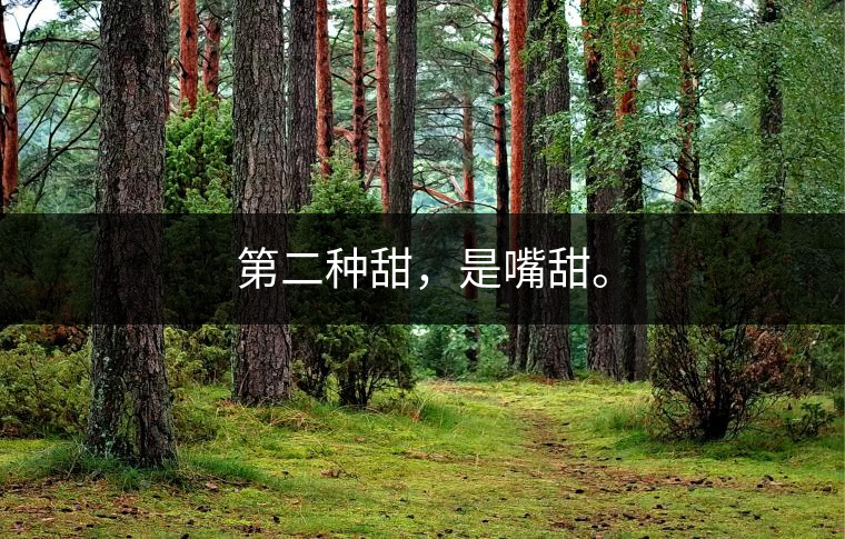 第二種甜，是嘴甜。