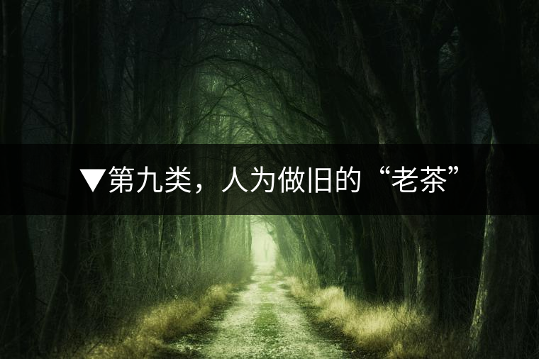 ▼第九類(lèi)，人為做舊的“老茶”