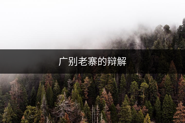 廣別老寨的辯解