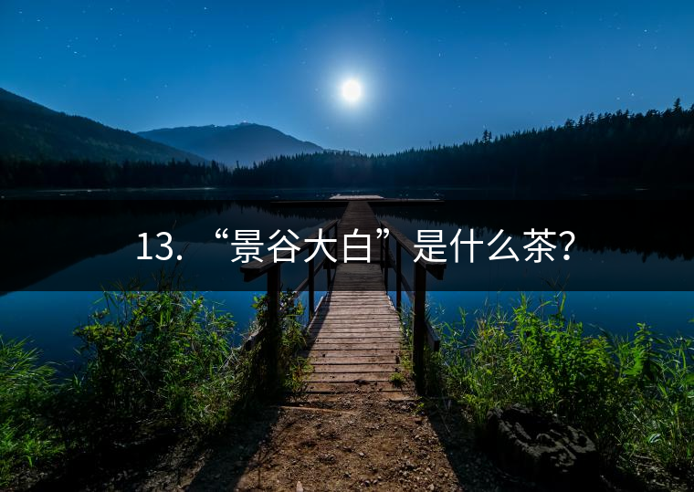 ? 13. “景谷大白”是什么茶？