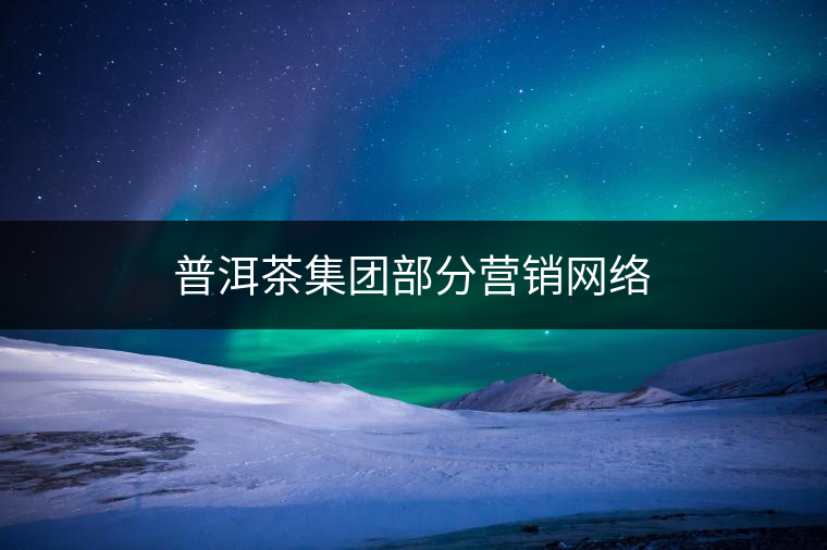 普洱茶集團(tuán)部分營銷網(wǎng)絡(luò)