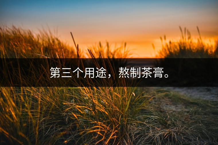 第三個(gè)用途，熬制茶膏。