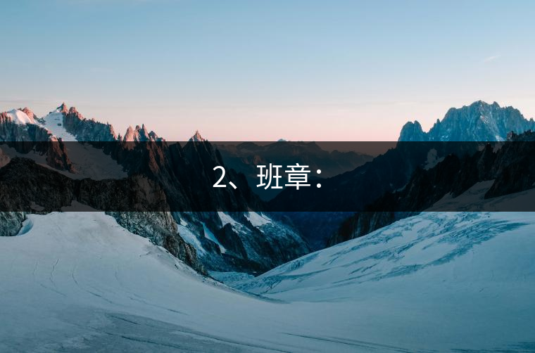 2、班章：