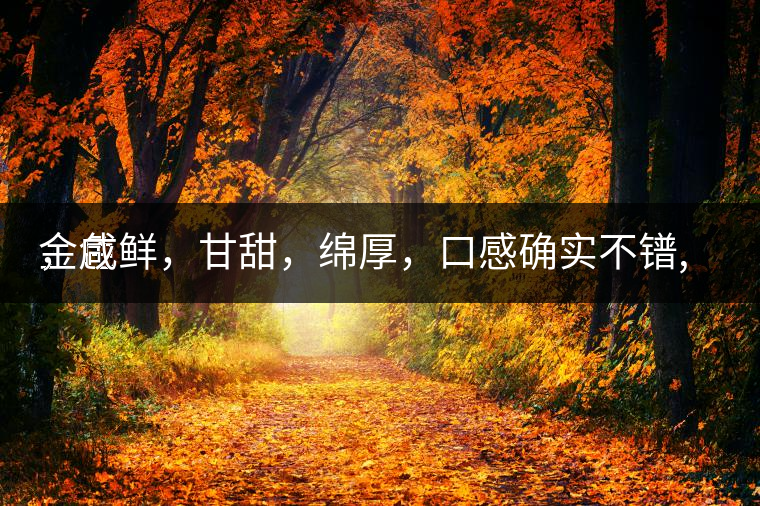 金色
，咸鮮，甘甜，綿厚，口感確實不鐠,還有上升空間。